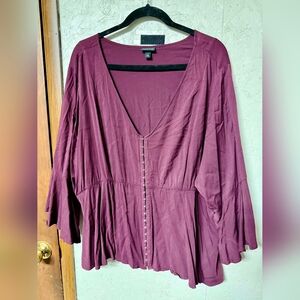 Torrid Plum V-Neck Blouse